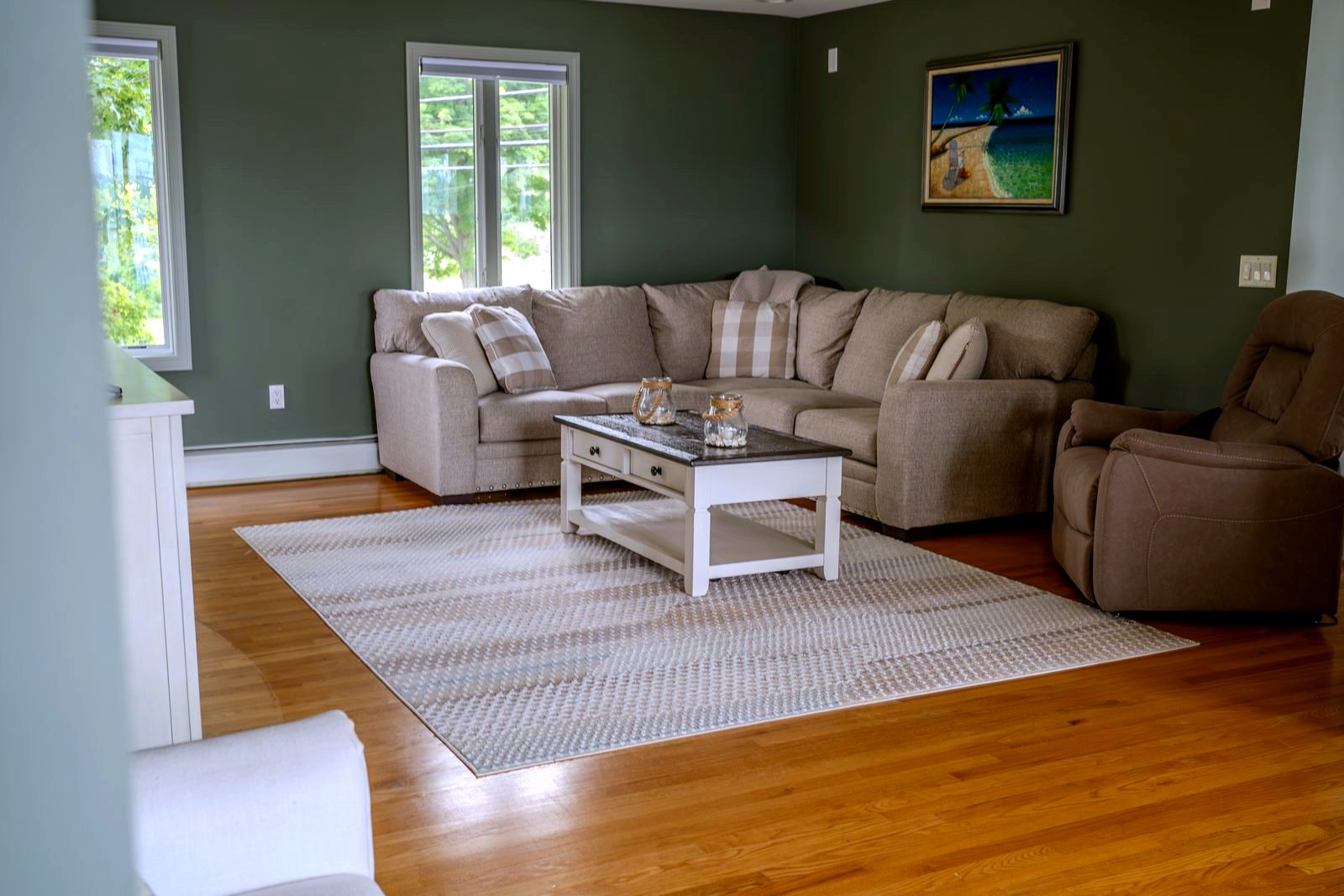 Living room with sectional sofa